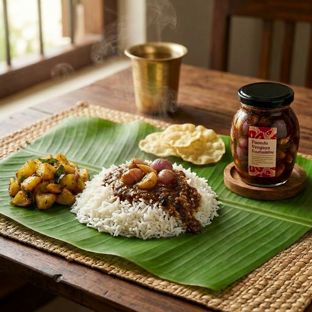 Poondu Vengaya kozhambu