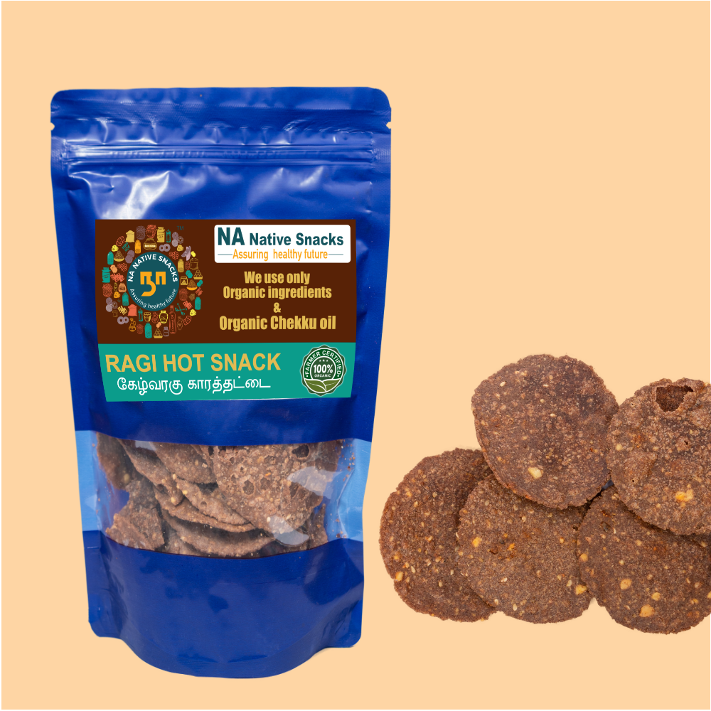 Ragi Hot Snacks ( கேழ்வரகு காரத்தட்டை) 100 GMS